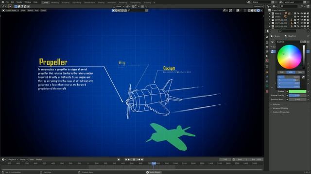 Call-Out Titles Blueprint World Created!! Blender 2.93(EEVEE). смотреть онлайн