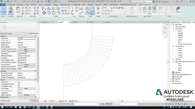 Revit Cầu thang 2019 | Bài 7: Sử dụng chế độ sketch để vẽ thang смотреть онлайн