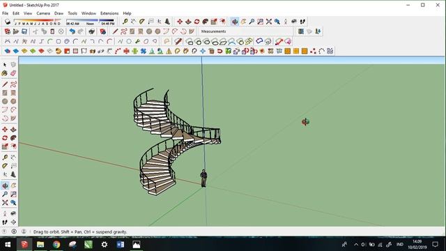 SketchUp : Tutorial Membuat Tangga Putar (Spiral) dengan mudah смотреть онлайн