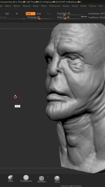 Zbrush sculpt timelapse #3dmodeling #sculpting #tutorial #zbrush смотреть онлайн