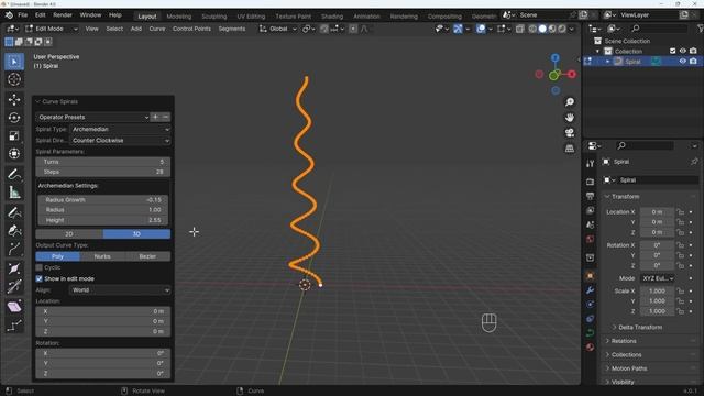 Easy spirals in blender смотреть онлайн