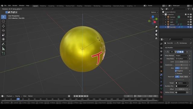 Blender: How to rotate text around a sphere! [Beginner Friendly] смотреть онлайн