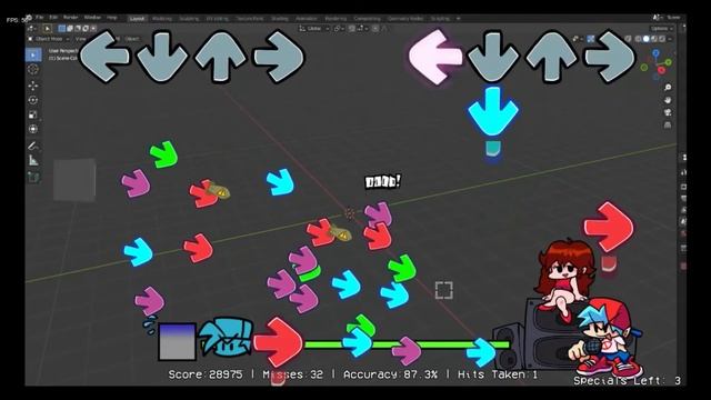 The hardest FNF mod ever??! (Vs untextured default blender cube) смотреть онлайн