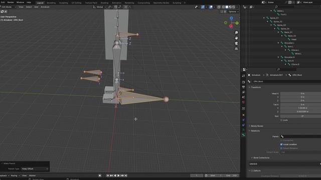 Blender IK Rigging 049 Parent control and IKs to Root смотреть онлайн