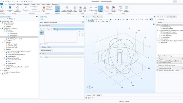 COMSOL Acoustic Structure Interaction tutorial смотреть онлайн