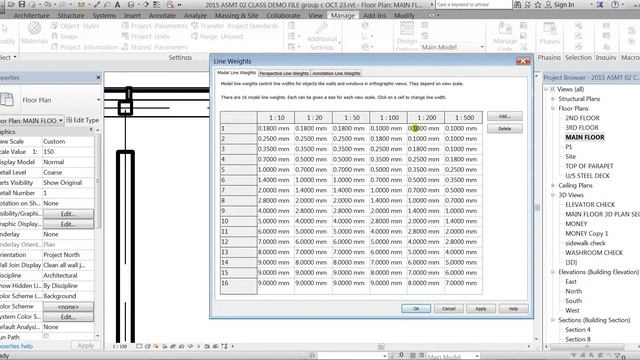 REVIT OFFICE BUILDING Lesson 33 Lineweights & Level of Detail смотреть онлайн