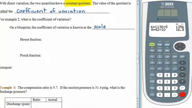 MTH 114 - Proportions And Direct Variation