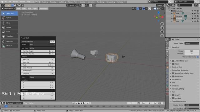 Bolt factory add-on Blender Tutorial смотреть онлайн
