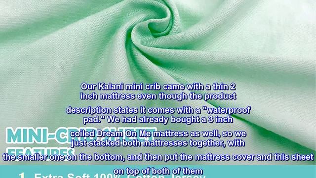 Great product - TL Care 100% Natural Cotton Jersey Knit Fitted Portable/Mini-Crib Sheet, Mint, Sof смотреть онлайн