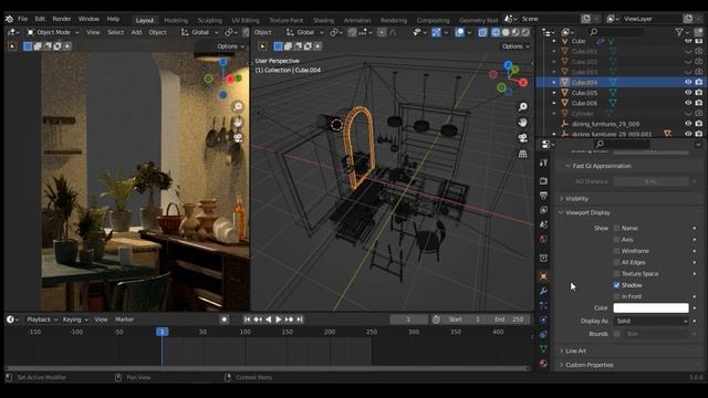Blender Kitchen Interior Scene | Timelapse смотреть онлайн