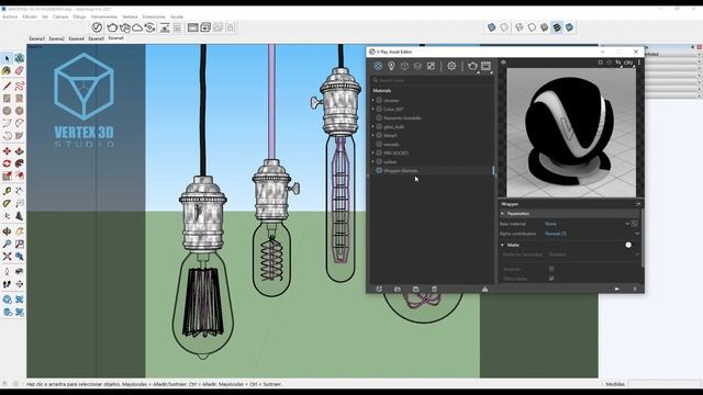 LAMPARAS DE FILAMENTOS | Lens Effects | Vray 5 - Sketchup | 03 de 30 смотреть онлайн