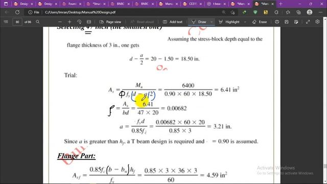 T-Beam Design by USD Method || Structural Design of T-beam || টি বিম ডিজাইন || смотреть онлайн