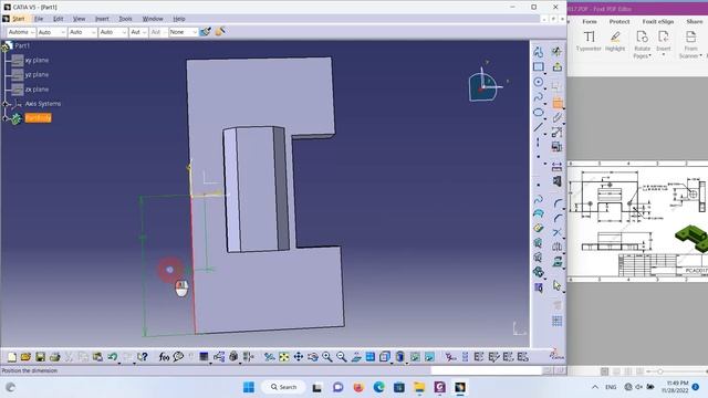 Catia V5-6R2021 3D Tutorial - 3D Modeling for beginner EP.5 смотреть онлайн