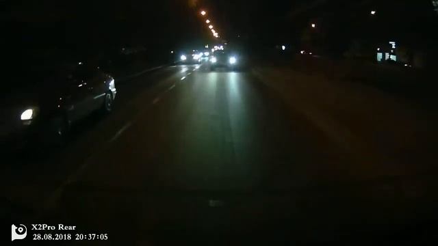 Тест видеорегистратора DDPai X2 Pro - задняя камера, ночь смотреть онлайн