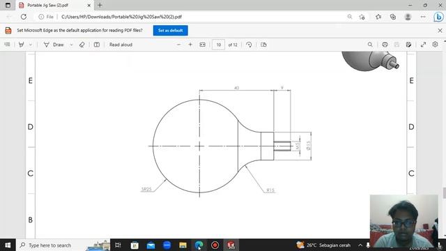 (SOLIDWORK) Portable Jig Saw Part, Assembly and animation смотреть онлайн
