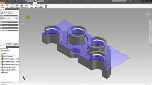 Autodesk Inventor HSM 2018 CAD/ CAM Tutorial смотреть онлайн