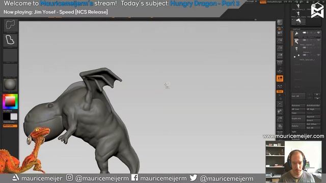 Zbrush Speedsculpt - Episode 24 Hungry Dragon! - Part 3 смотреть онлайн