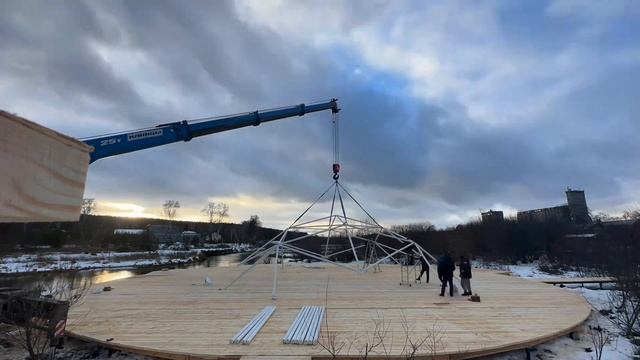 LAND Construction. Возведение шатра в Парке Сказов, г.Арамиль смотреть онлайн
