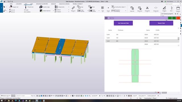 SPLIT SLAB BY SUPPORTS [Tekla Structures 2020] смотреть онлайн