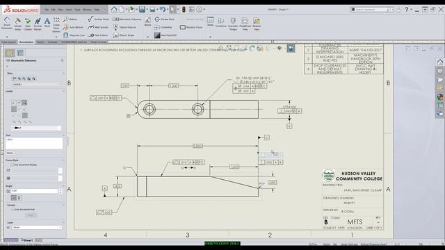 Solidworks: Orientation Tolerance Application смотреть онлайн