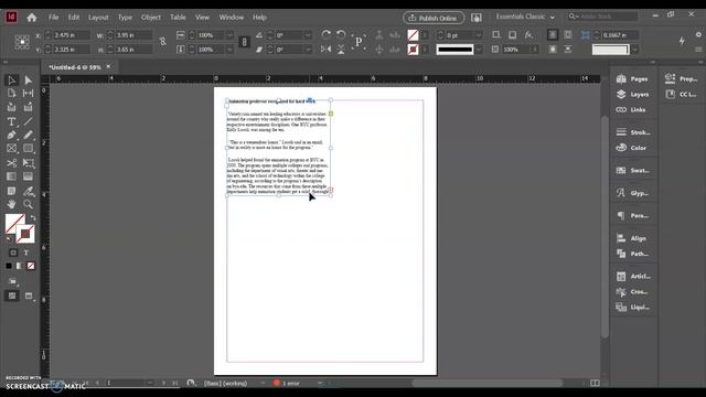 Day 2 - Text Threading in Adobe Indesign смотреть онлайн