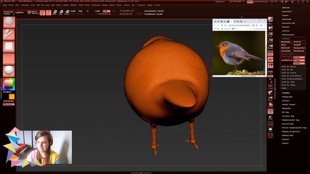 Day 1 - Round Robin Timelapse in Zbrush смотреть онлайн