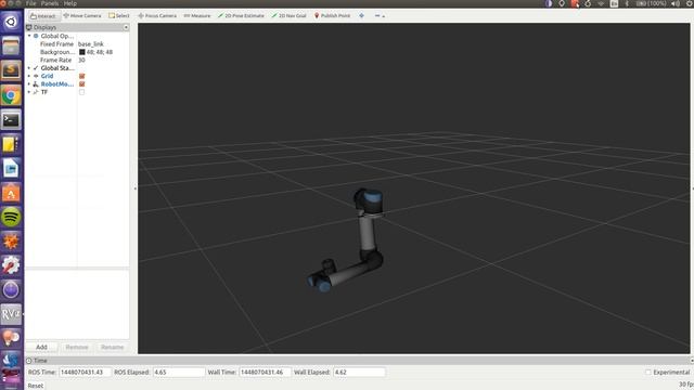 UR5 Robot Joint Trajectory Simulation in RViz смотреть онлайн