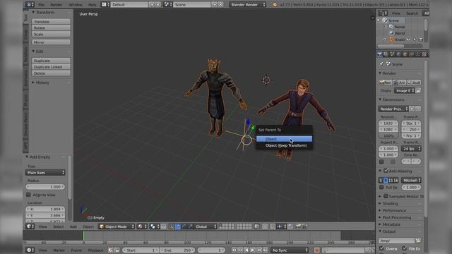 Blender Quick Tip - How to Parent Objects смотреть онлайн