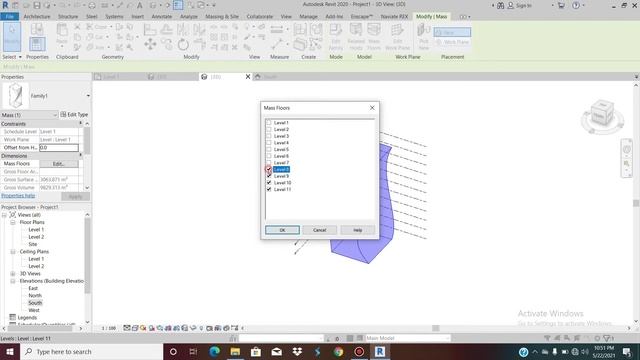 Revit conceptual massing 2020, lesson 1. смотреть онлайн