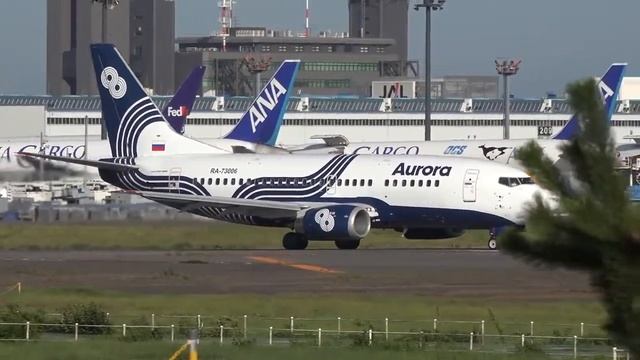 Aurora Boeing 737 500 RA 73006 Landing and Takeoff NRT RJAA смотреть онлайн