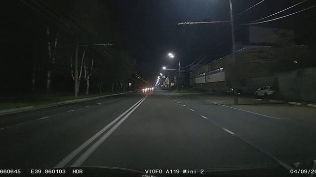 Viofo 119 Mini2 ночь встречка