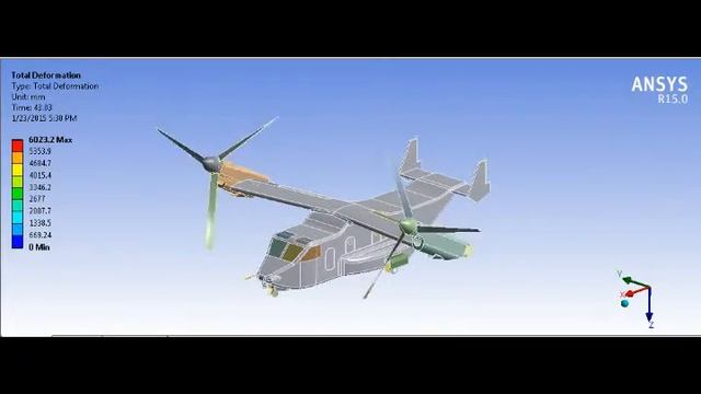 Ansys Rigid Dynamics-Bell Boeing V-22 Osprey Helicopter смотреть онлайн