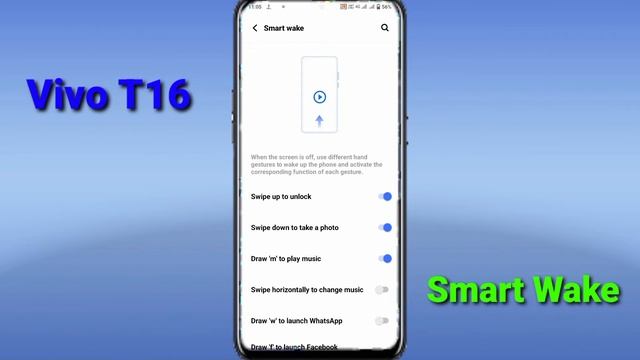 Vivo Y16 Smart Wake Setting Kaise On Kare || Smart Wake Kaise Use kare смотреть онлайн