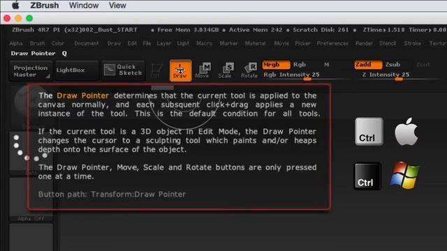 DART 153 Intro To ZBrush: The ZBrush UI (User Interface) смотреть онлайн