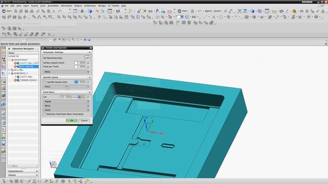 UG NX CAM 8.5 CH07 06 CAVITY Rough -03 for beginner смотреть онлайн