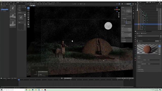 Blender Centaur Night Scene Composition смотреть онлайн