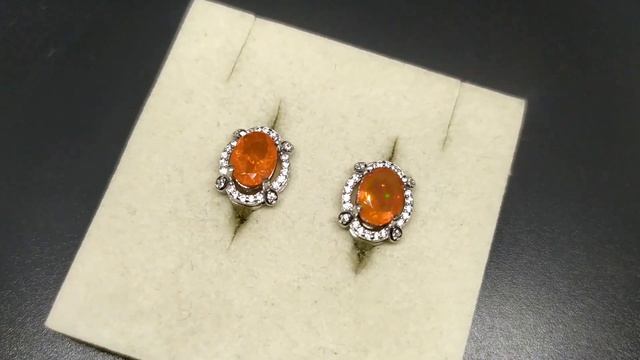 Сережки. Природний опал. Срібло 925. С1127
