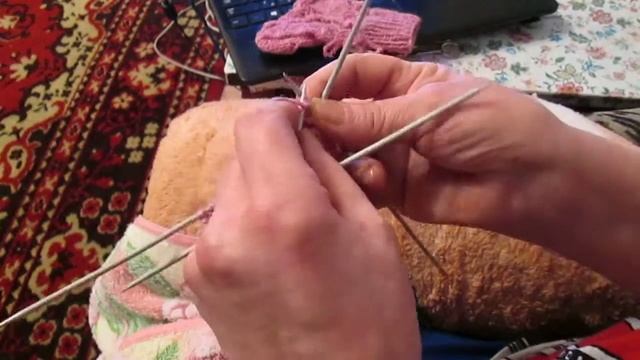 Вязание спицами ажурные носочки 3