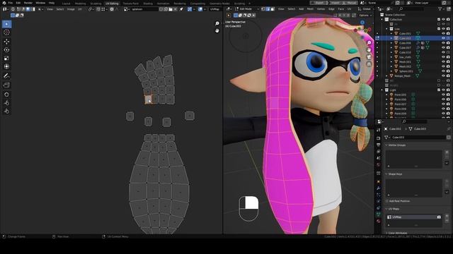 UV展開のリラックスを駆使したイカちゃん【blender3.3】 смотреть онлайн
