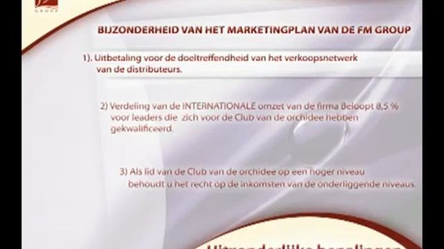 FM Group Marketing Plan deel 2 www fm parfum nl смотреть онлайн