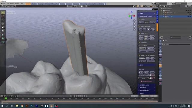 Blender for dental (phần 2b): Endoguide hướng dẫn mở tủy. смотреть онлайн