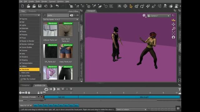 How to hide your mistakes with an animated camera in DAZ3D смотреть онлайн
