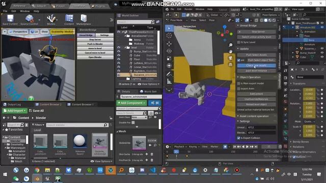 Blender Bridge: 10 - New skeleton animation | Unreal Engine смотреть онлайн