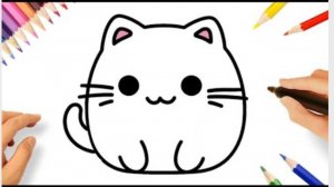 КАК ЛЕГКО НАРИСОВАТЬ МИЛОГО КОТЕНКА 🐱