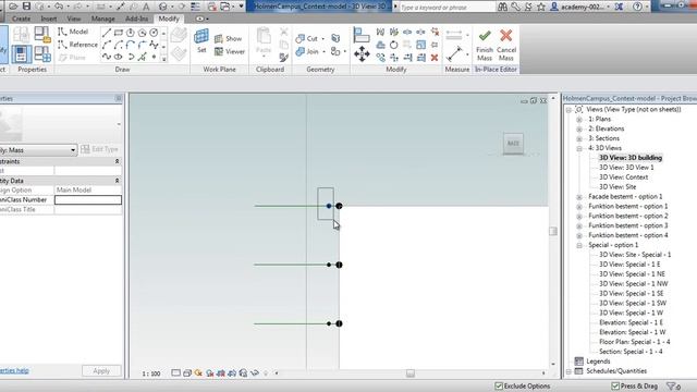 Autodesk Revit - Adaptive Component - Modellering af parametrisk facade (3-3) смотреть онлайн