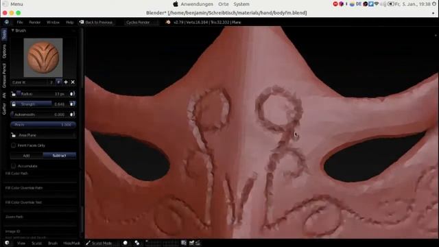 Blender Sculpt Timelapse | "Mask" | Day 2 SculptJanuary 2018 смотреть онлайн