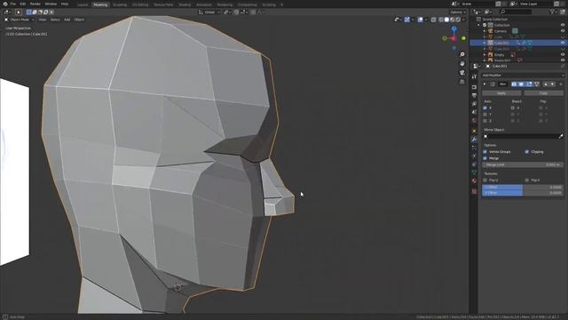 Low Poly Head Modeling [TIMELAPSE]