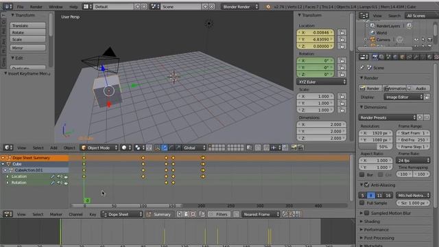 Keyframes and Dope Sheet Tutorial смотреть онлайн