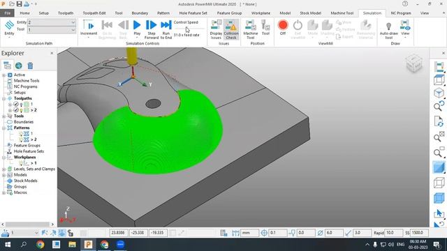 Powermil 2023 Flow Line Finishing toolpath Tutorial | Powermill tutorial смотреть онлайн