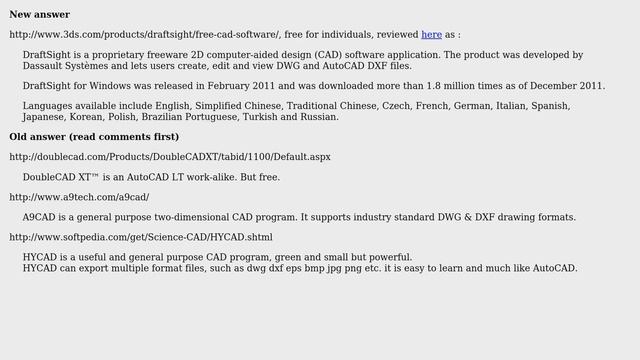 Looking for freeware or opensource CAD that can read and edit .dwg (5 Solutions!!) смотреть онлайн